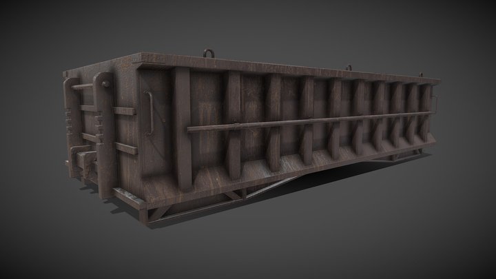 container Garbage metallic - 2MB – Gratis 3D-model STL