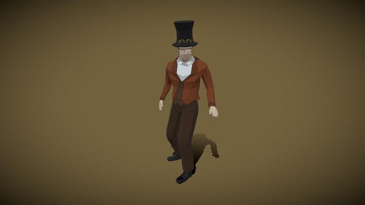 Steampunk Man. Low Poly – Free 3D Model STL