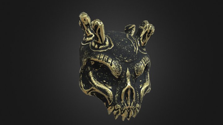 Scull_ Bake_lowPoly 3D Model