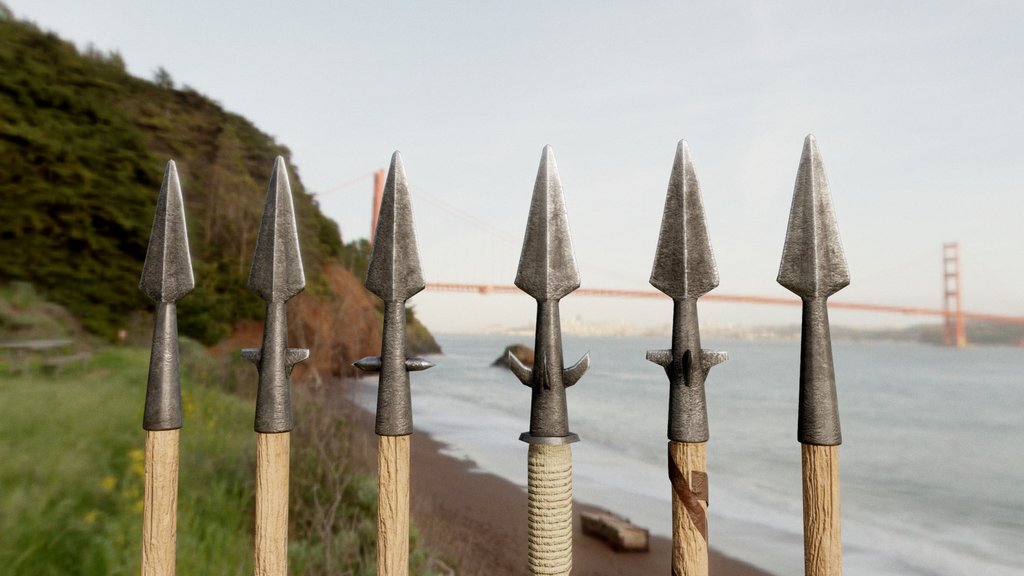 Low Poly Spear Set