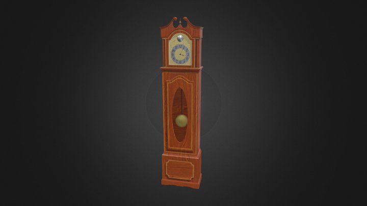 Grandfather Clock 3D Model