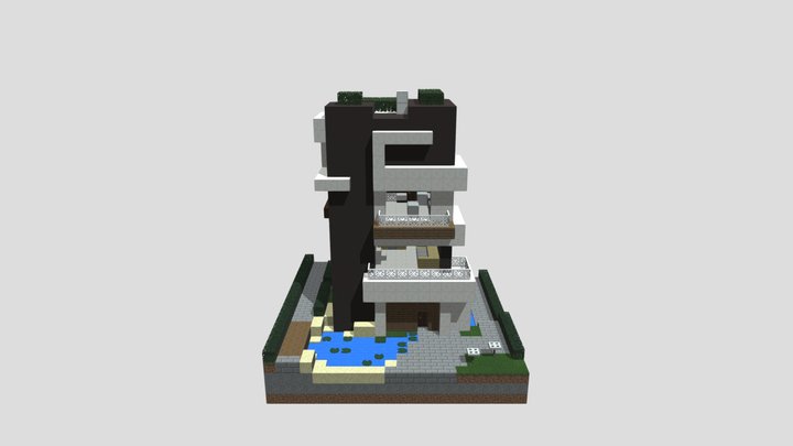 Minecraft Modern Estate 3D Model