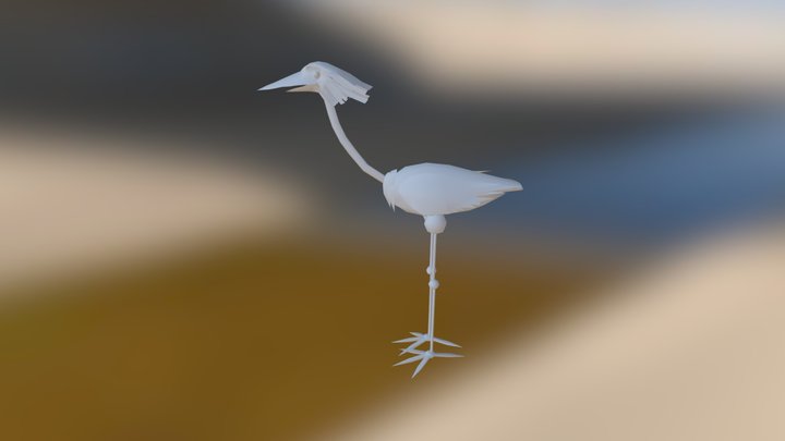 egret 3D Model