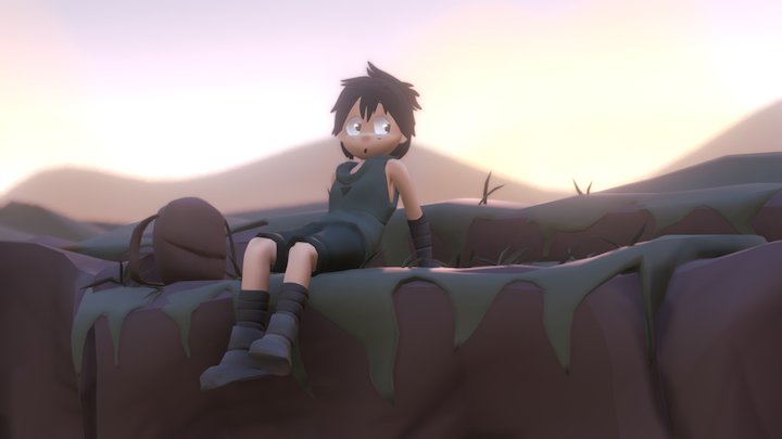 Makota on the Cliff 3D Model