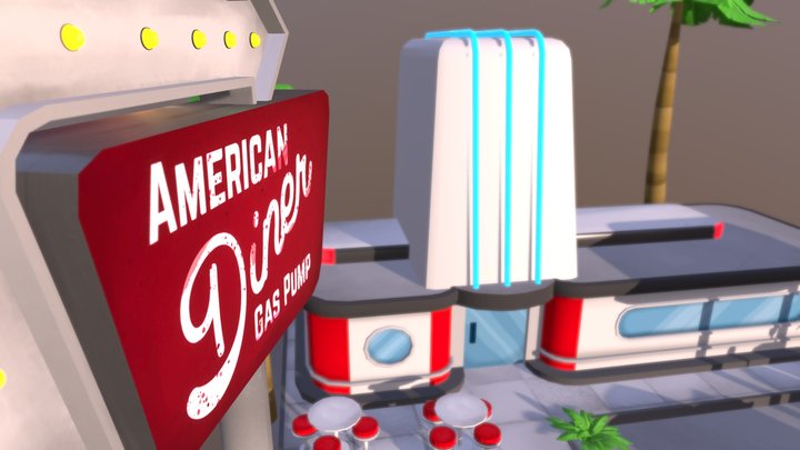 American Diner 3D Model