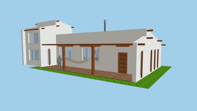 Casa - Anexo sin techo 3D Model