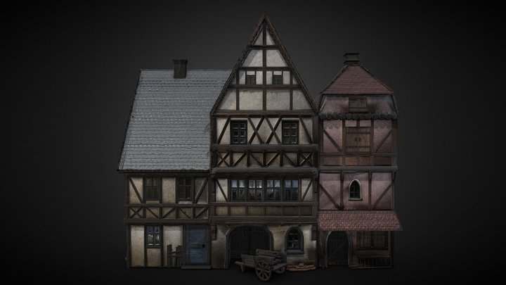 Hamlet Facade Left 3D Model
