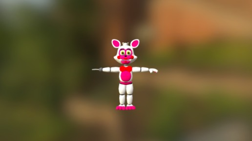 Fnaf World Adventure Funtime Foxy Download Free 3d Model By Katamas 