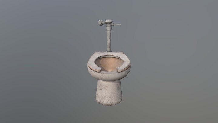 Dirty Public Toilet 3D Model