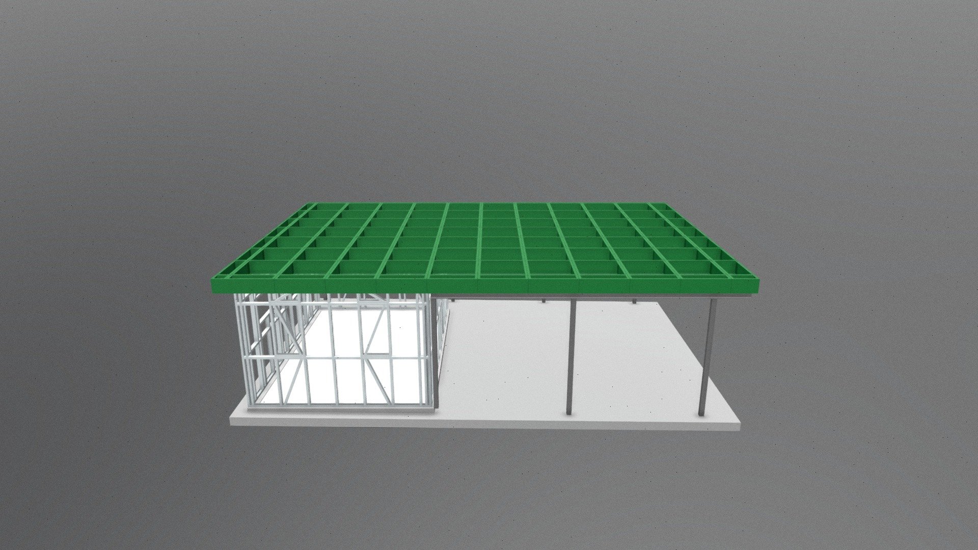 Хоз. блок в Лен. обл. - 3D model by Frame Factory (@lozenkow) [7082fb9 ...