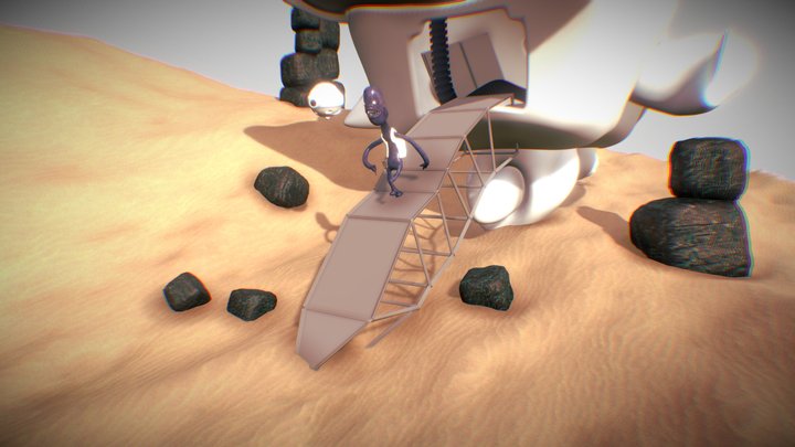 Trashalaxy Tom1 - Sand Scene 003 3D Model