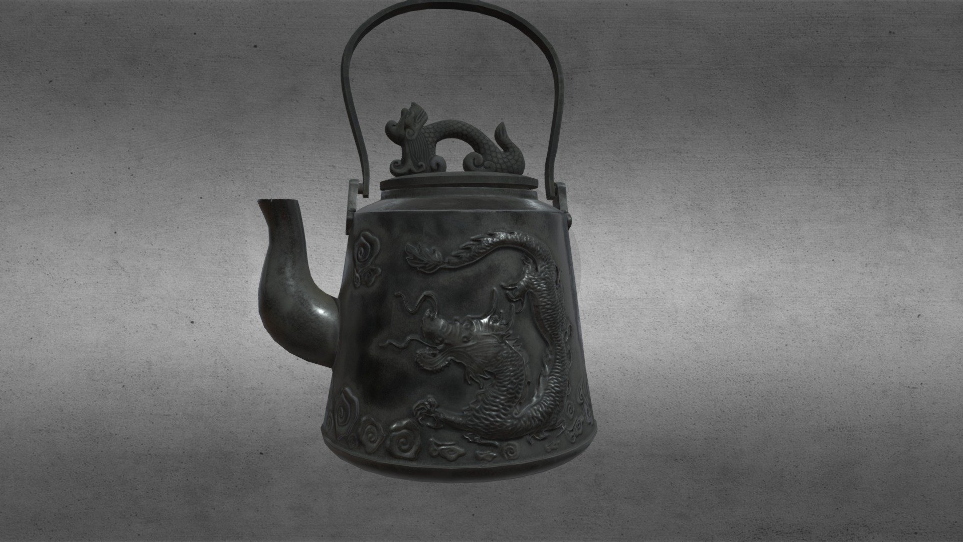 Iron kettle of Chinese style 3D model by AllenZ (IPmovie) [708443e