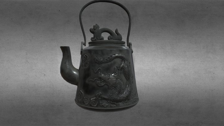 Iron kettle of Chinese style 3D Model