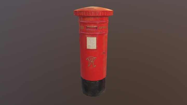 Victorian London Postbox 3D Model