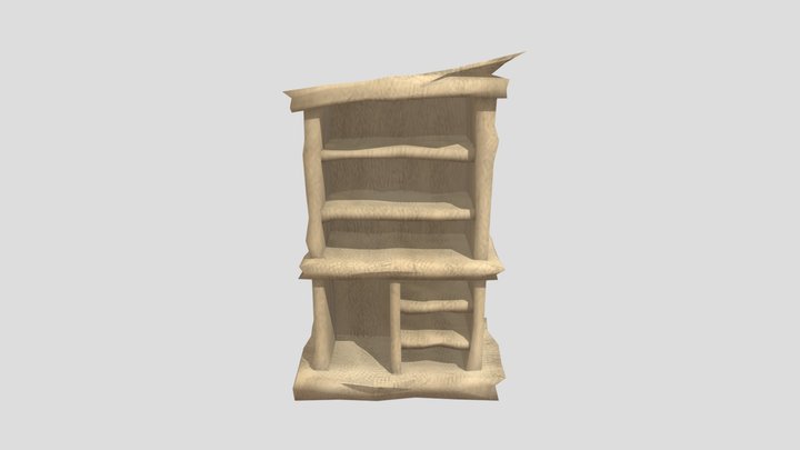 Stylized Props (bookshelf) 3D Model