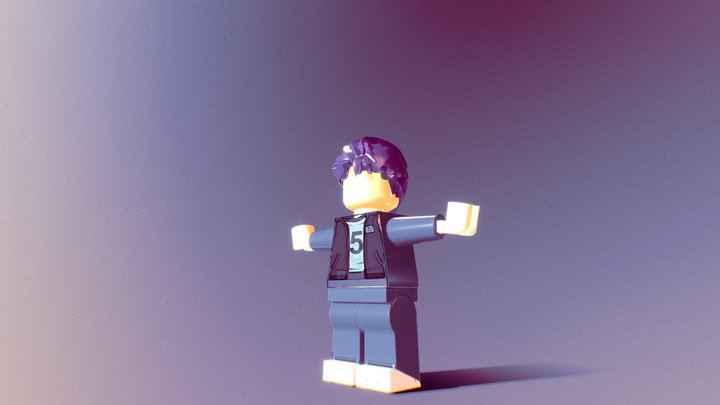 thanus from squid game lego player rigged fully 3D Model