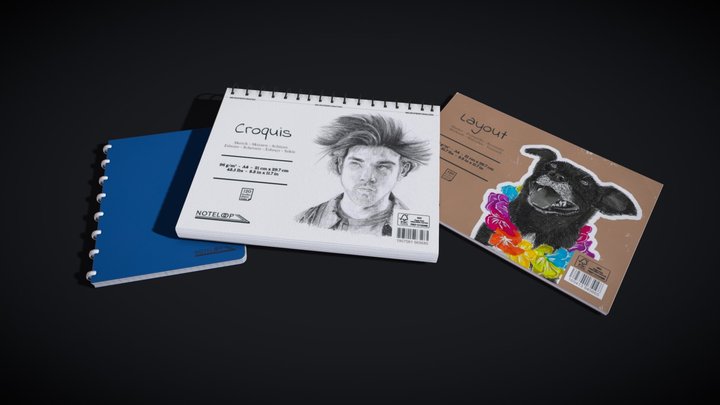 Notebooks and sketchpads [Props] 3D Model