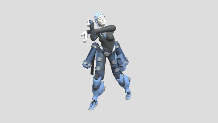 3D model Raze - character from Valorant - textured and rigged VR / AR /  low-poly rigged