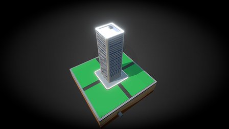 Low Poly Skyscraper 3D Model