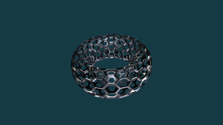 Hexagonal construct Ring 3D Model
