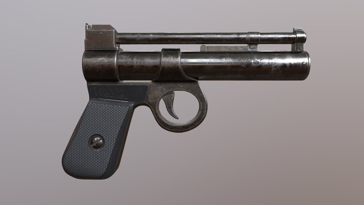 Webley Junior .177 Air Pistol 3D Model