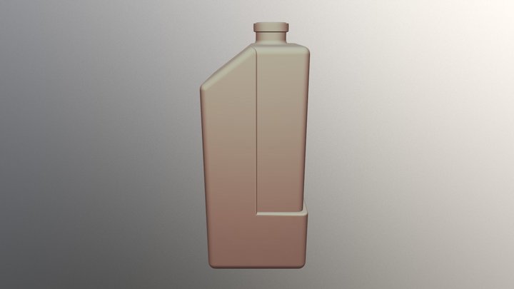 Dkg 100 Ml Square Bottle 3D Model