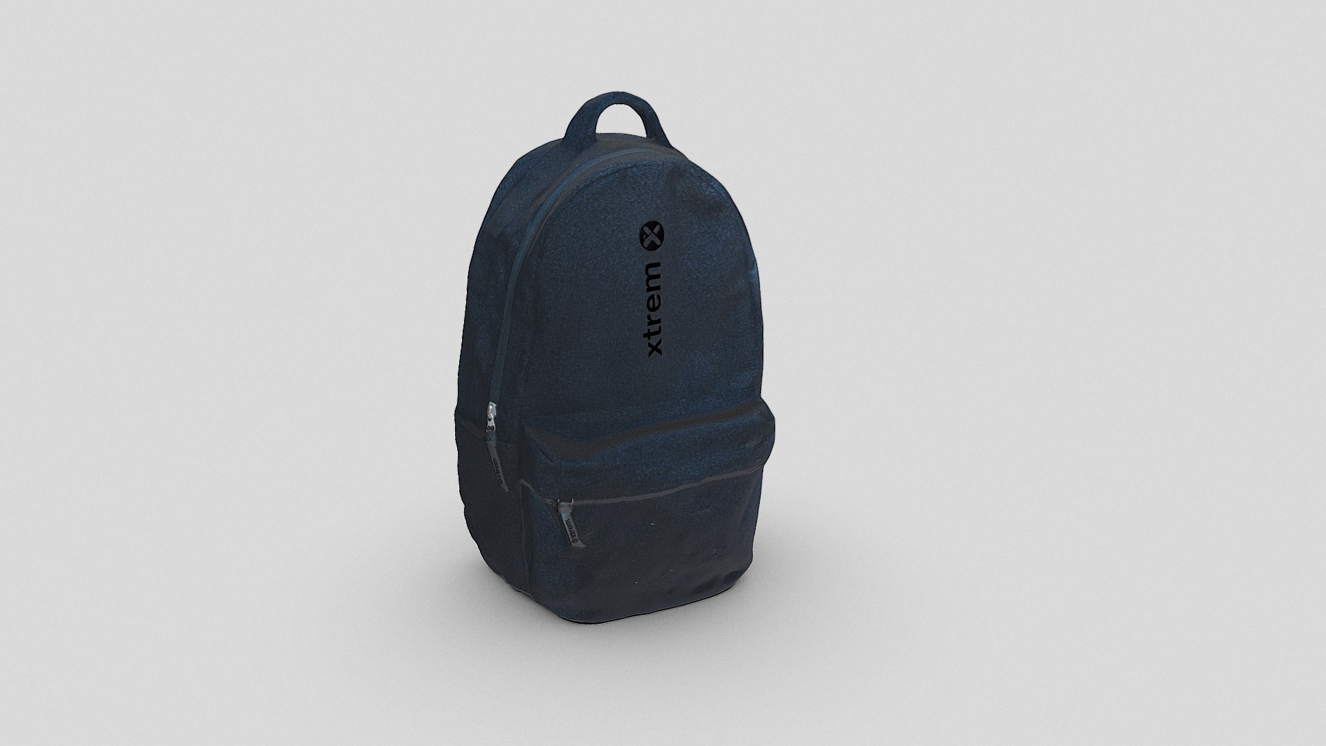 3D model Backpack Scan – Xtreme Model - This is a 3D model of the Backpack Scan - Xtreme Model. The 3D model is about a black backpack with a strap.