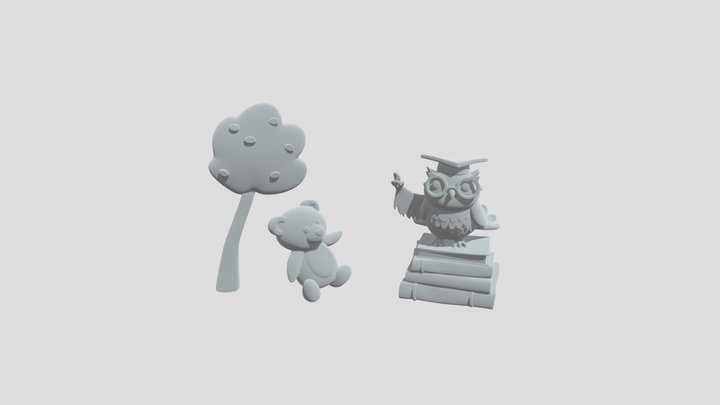 Figura: Álbum ilustrado personaje y escena – Free 3D Model STL
