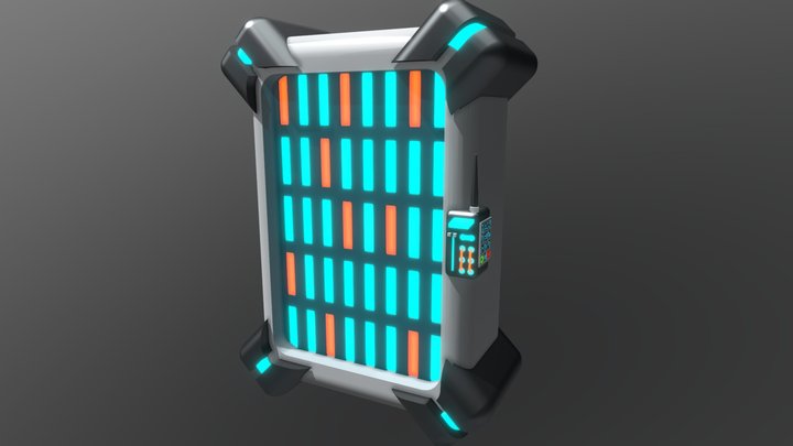 Ancient Blueprint Archive Bank 3D Model
