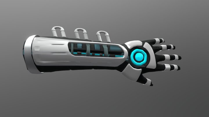 Energy Gauntlet - Low Poly (Free Download) 3D Model