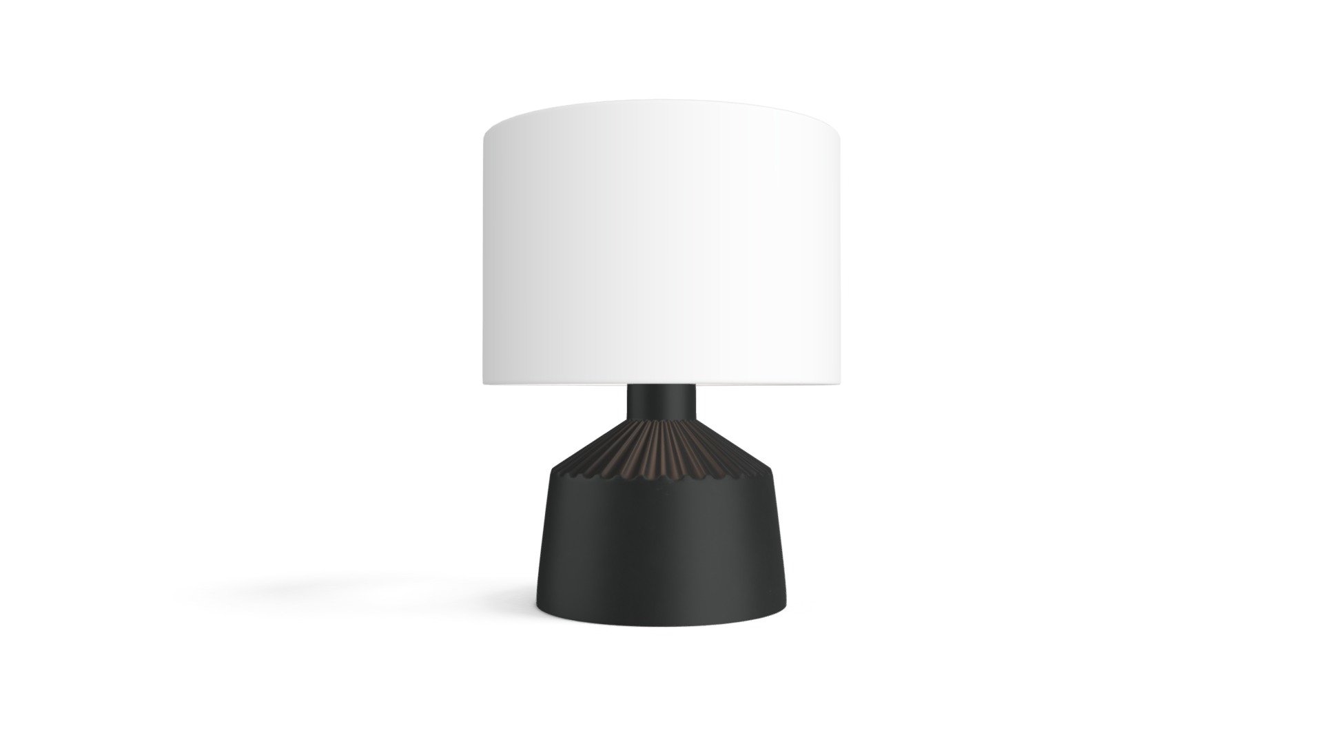 Kae Ceramic Table Lamp Short, Black