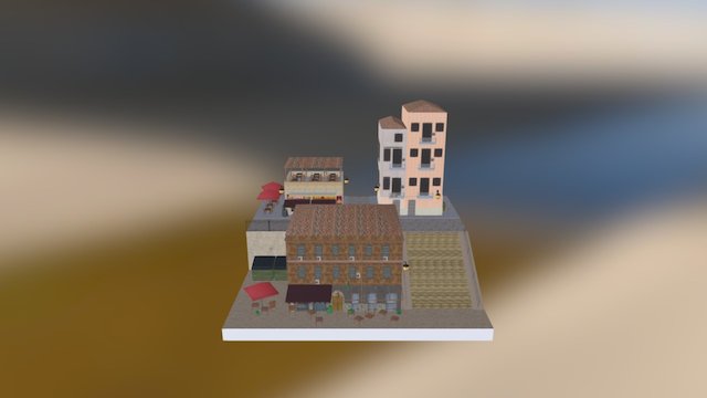 1 DAE City Scene Sicily 3D Model