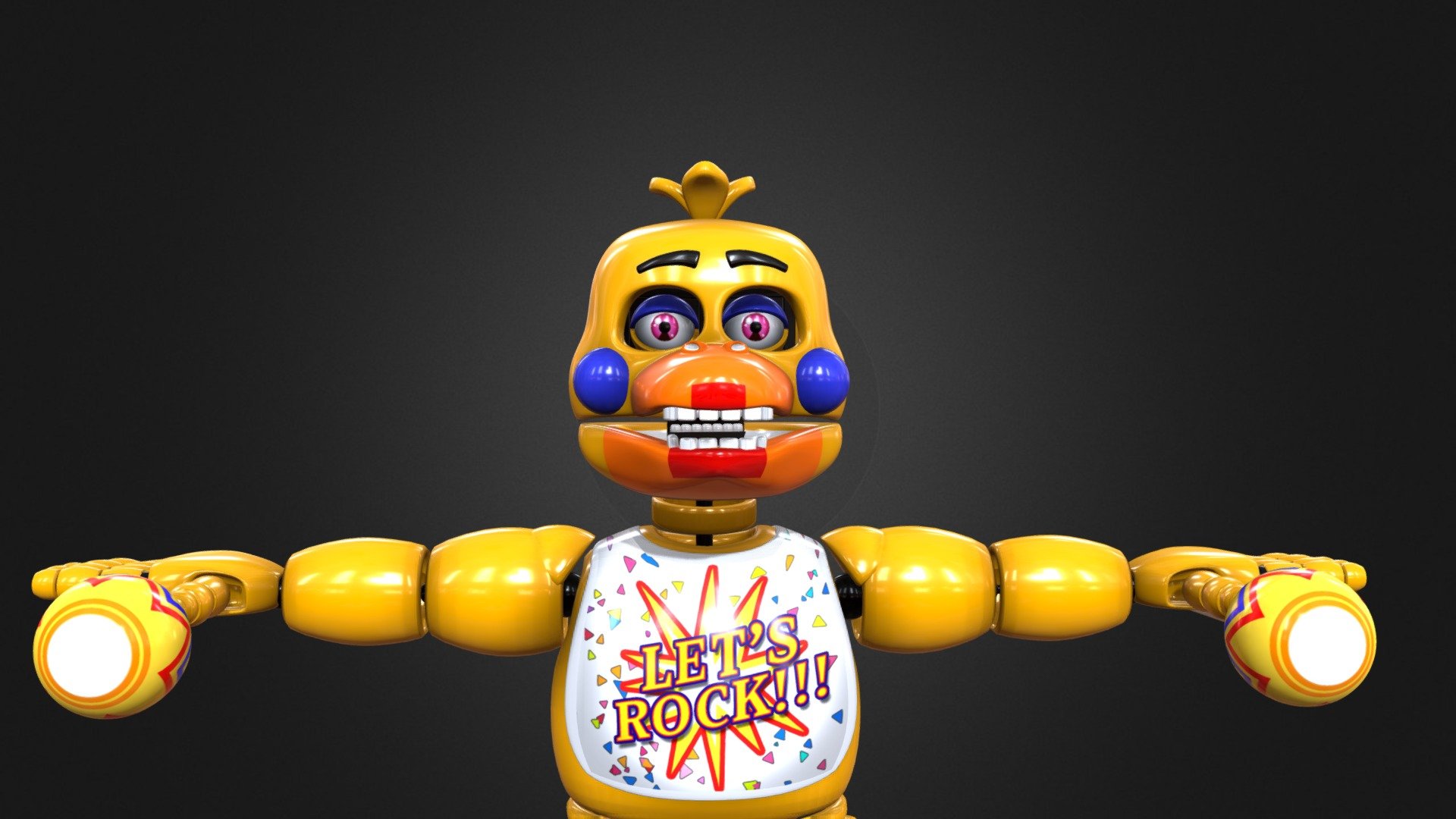 Rockstar Chica Fnaf - Download Free 3D model by fgvcvvjn [708cb56 ...