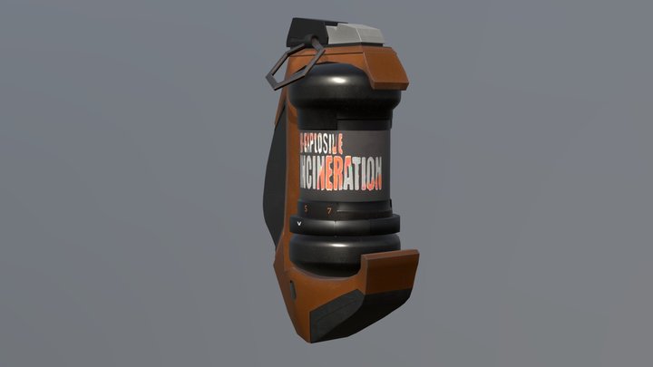 Sci-Fi Grenade 3D Model