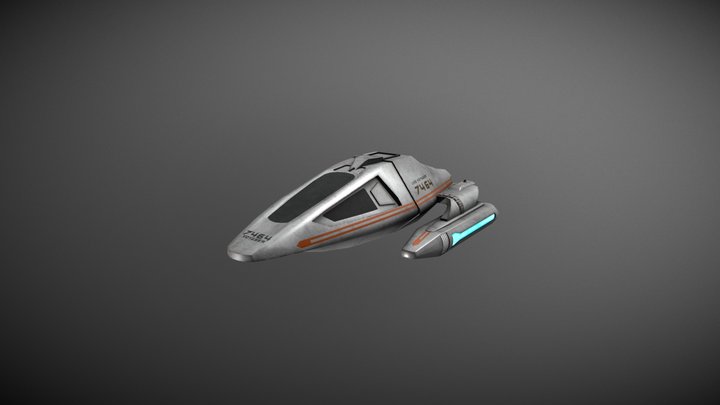 Space Warper Ship 3D Model