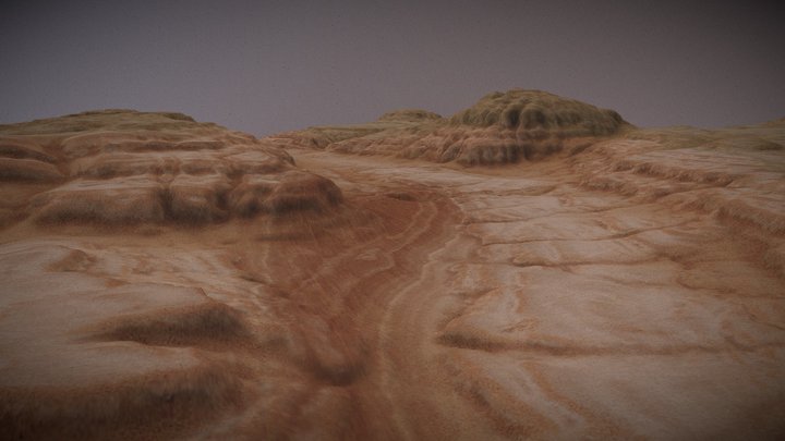 Landscape Canyon Fractal Mountain Terrain #12967 3D Model