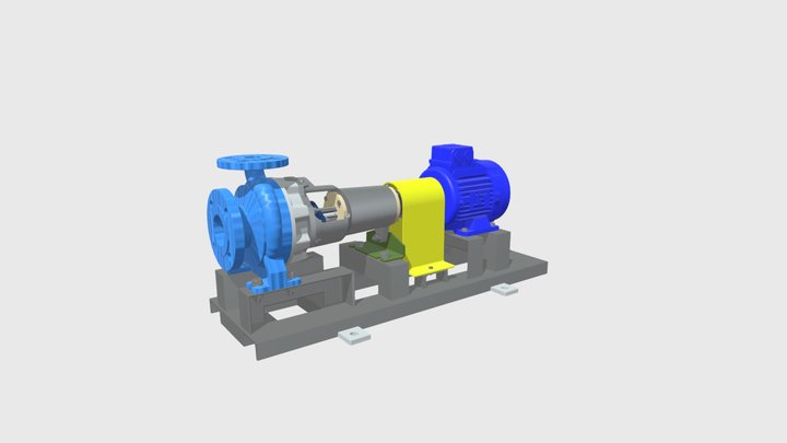 CENTRIFUGAL PUMP ASSEMBLY (KUMPULAN 5) 3D Model