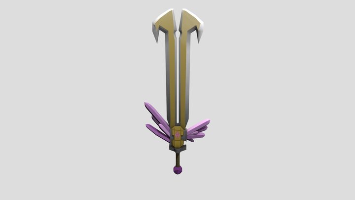 World of Warcraft Stylized Sword 3D Model