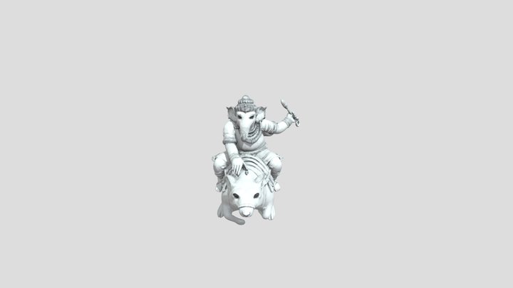 Ganesha on Krauncha the Rat, both petrified – Kostenloses 3D-Modell STL