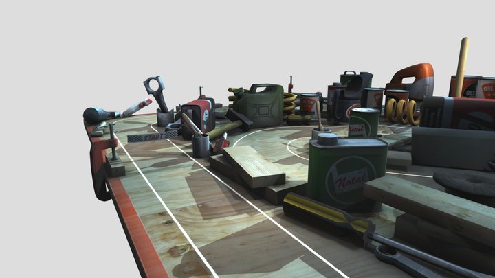 table top racing - moonlight junk heap – Gratis 3D-model STL
