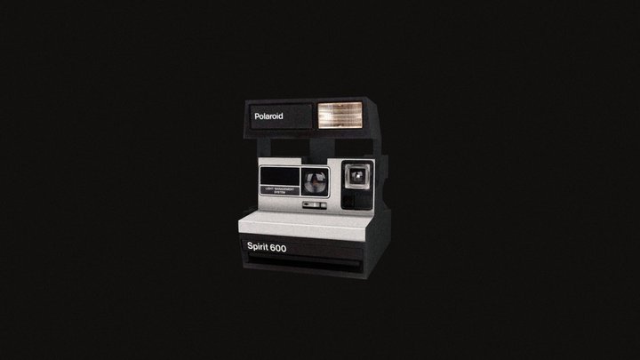 polaroid spirit 600 camera psx style 3D Model