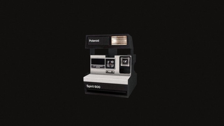 polaroid spirit 600 camera low poly 3D Model