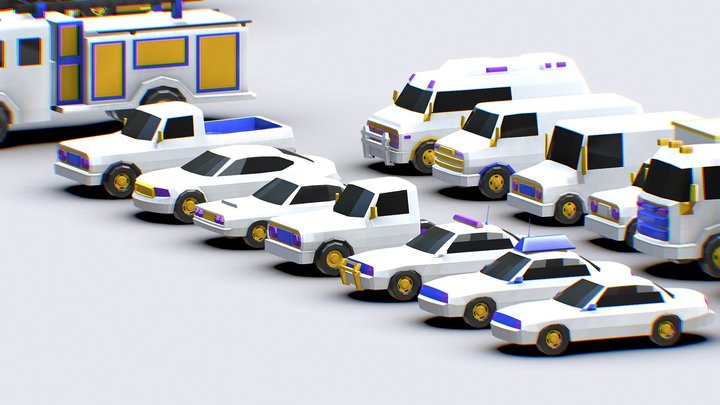 Low Poly Vehicles // PRESALE 3D Model