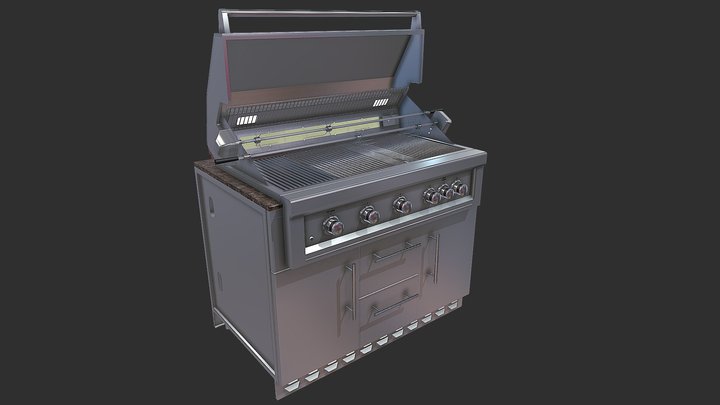 46” Gas Grill Base Cabinet  Item No.SAC46GLPCD 3D Model