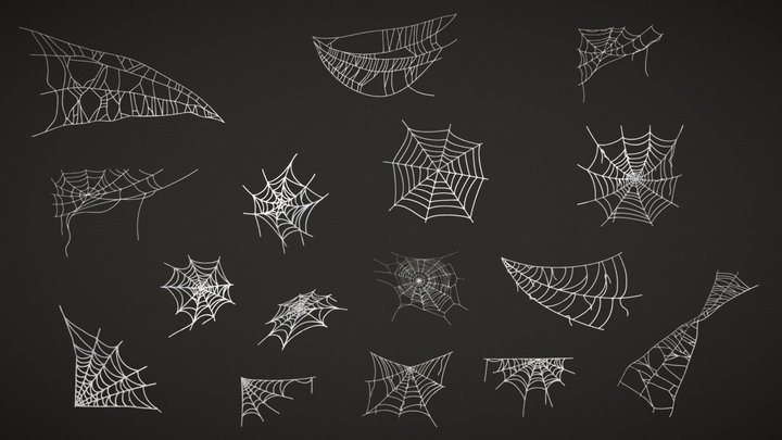 Free Pack - Cobwebs 3D Model