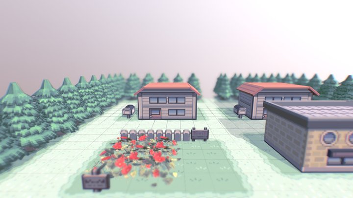 Pallet Town 3D Model
