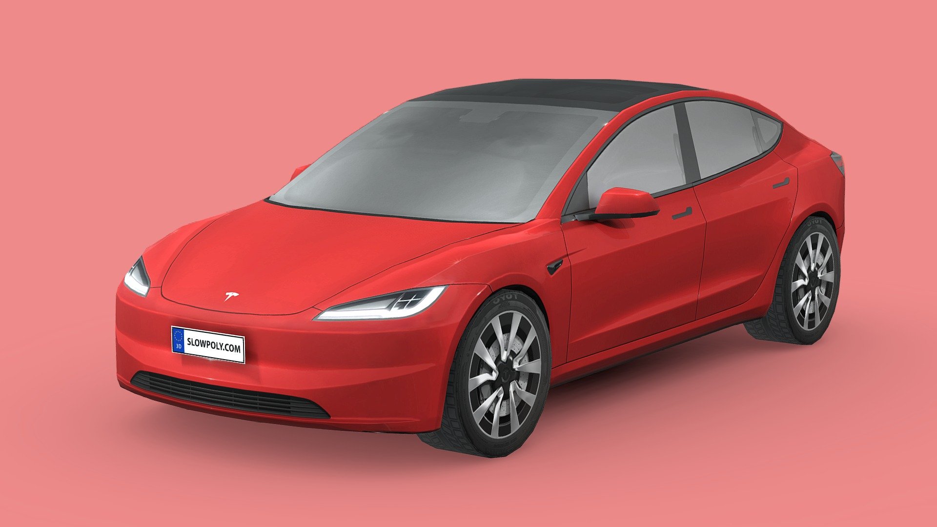 Tesla Model 3 2024 Buy Royalty Free 3D model by slowpoly [7092ffc