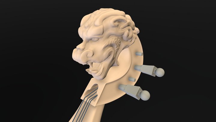 Tibetan Lute 3D Model