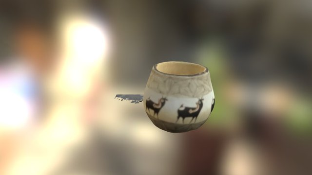 Acoma Pueblo Heart-Line Deer Jar, c1950 3D Model
