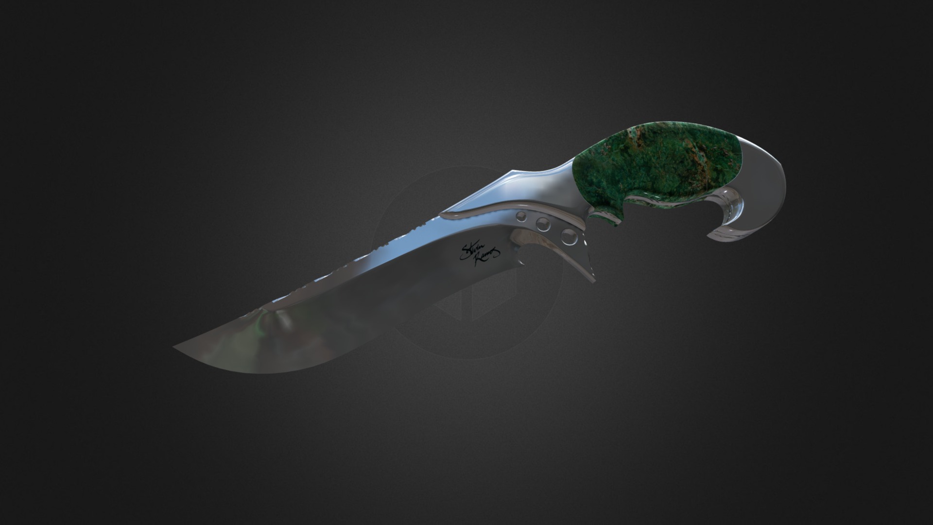 3D model Cygnus - This is a 3D model of the Cygnus. The 3D model is about a spoon with a green substance.
